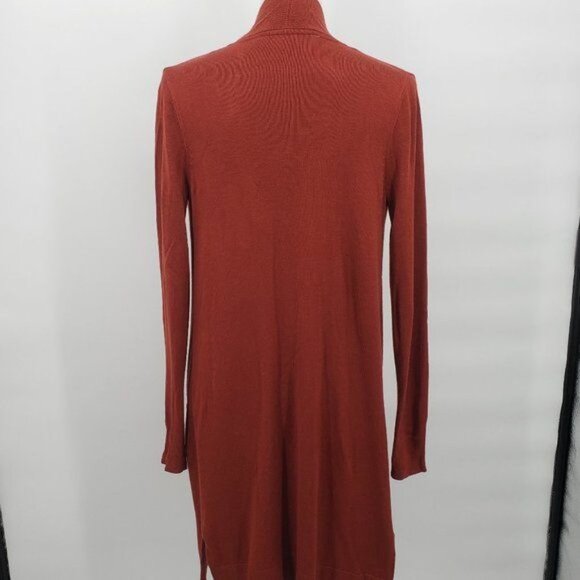CONTEMPORAINE BY SIMMONS Rust Cardigan Open Front Knit Long Sleeve Casual XS - Picture 7 of 11